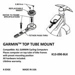 KEDGE Garmin Top Tube Mount Black