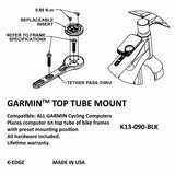 KEDGE Garmin Top Tube Mount Black