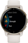 Garmin Venu 2 Plus GPS Smartwatch - 43mm, Cream/Gold Bezel, Ivory Case, Silicone Band