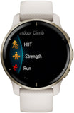 Garmin Venu 2 Plus GPS Smartwatch - 43mm, Cream/Gold Bezel, Ivory Case, Silicone Band