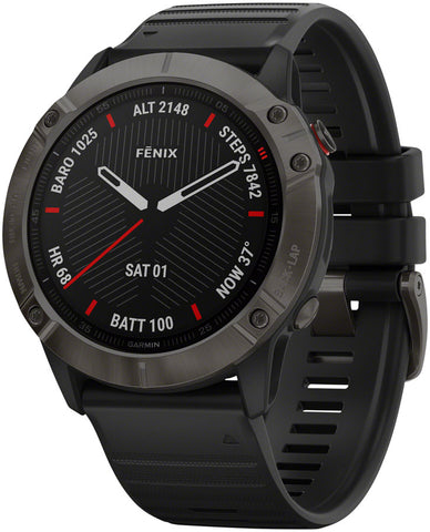 Garmin Fenix 6X Sapphire GPS Watch Carbon GRAY/Black