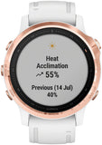 Garmin Fenix 6S Pro GPS Watch Rose Gold/White