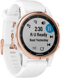 Garmin Fenix 5S Plus Sapphire GPS Watch Rose Gold/White