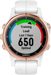 Garmin Fenix 5S Plus Sapphire GPS Watch Rose Gold/White