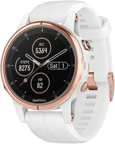 Garmin Fenix 5S Plus Sapphire GPS Watch Rose Gold/White