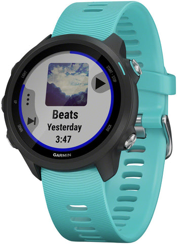 Garmin Forerunner 245 Music WiFi GPS Running Watch Black/Aqua