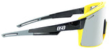 Optic Nerve Fixie Max Sunglasses Black Yellow Lens Rim SMoke Lens with Silver