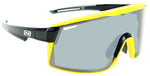 Optic Nerve Fixie Max Sunglasses Black Yellow Lens Rim SMoke Lens with Silver