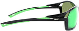 Optic Nerve Primer Sunglasses Shiny Black/Green with GRAY/Green Mirror Lens