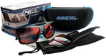 Optic Nerve Vettron Sunglasses Matte Black with SMoke Ice Blue Mirror Lens and