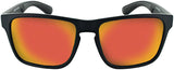 Optic Nerve Rumble Sunglasses - Shiny Black Polarized Smoke Lens with Red