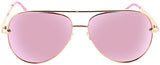 ONE by Optic Nerve Retroport Sunglasses - Rose Gold Polarized Smoke Lens with