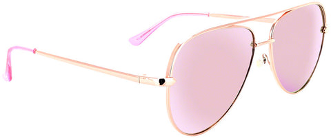 ONE by Optic Nerve Retroport Sunglasses - Rose Gold Polarized Smoke Lens with
