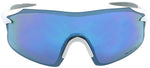 Optic Nerve Fixie PRO Sunglasses Shiny White with SMoke Blue Mirror Lens