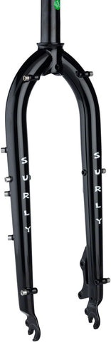 Surly Bridge Club 27.5 Fork 9 x 100mm QR 11/8 Straight Steerer Dark Black