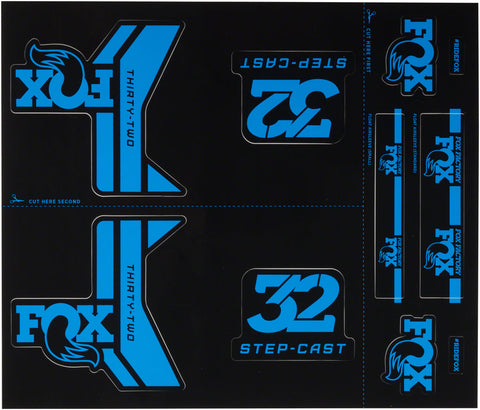 FOX Decal Kit for 32 StepCast Forks Blue