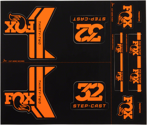 FOX Decal Kit for 32 StepCast Forks Orange