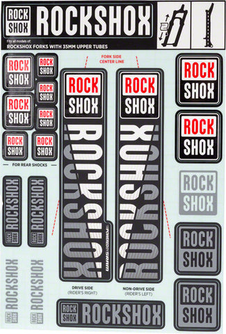 RockShox Decal Kit 35mm White