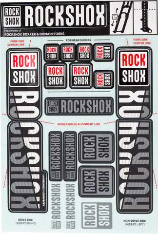 RockShox Decal Kit 35mm Dual Crown White