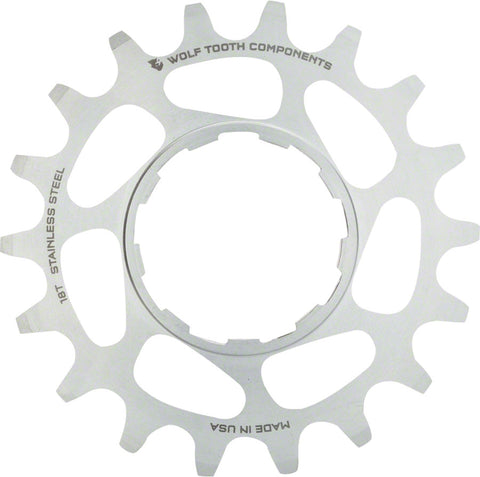 Wolf Tooth Single Speed Stainless Steel Cog 16T Compatiblewith 3/32 Chains