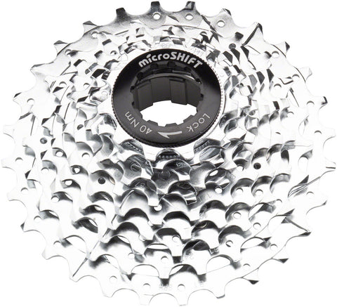 microSHIFT G10 Cassette 10 Speed 1128t Silver Chrome Plated With Spider