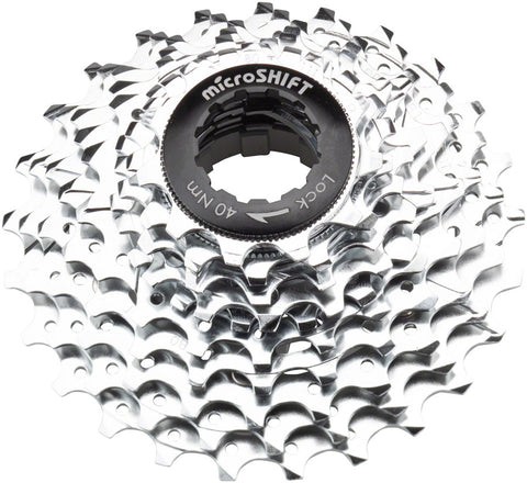 microSHIFT G10 Cassette 10 Speed 1125t Silver Chrome Plated With Spider