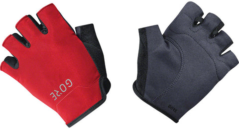 GORE® C3 Short Gloves - Black/Red Short Finger Medium