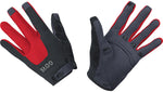 GORE® C5 Trail Gloves - Black/Red Full Finger Large