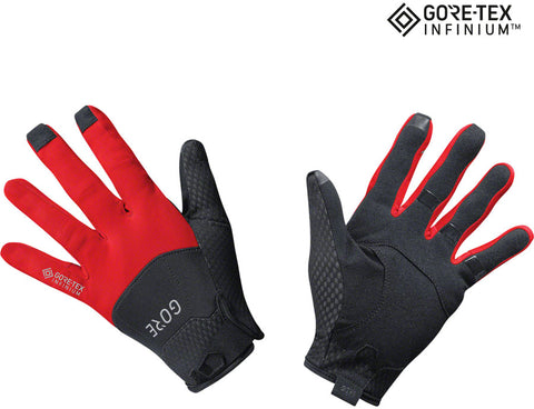 GORE C5 GORE-TEX INFINIUM Gloves - Black/Red Full Finger Large