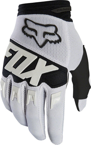 Fox Racing Dirtpaw Race Gloves White Full Finger Men's