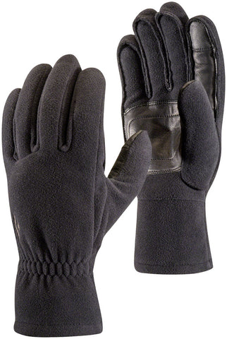 Black Diamond MidWeight Windbloc Fleece Gloves - Black Full Finger Medium