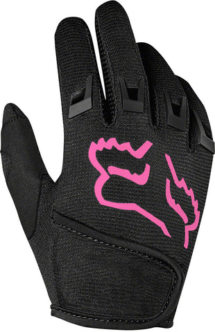 Fox Racing Kids Dirtpaw Gloves - Black/Pink Full Finger Children's K-Small