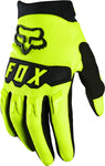 Fox Racing Youth Dirtpaw Gloves Fluorescent Yellow Full Finger