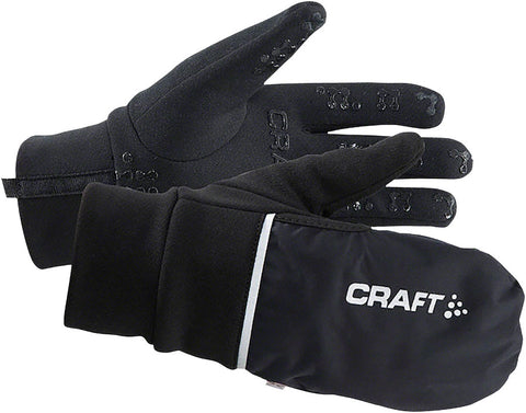 Craft Hybrid Weather Glove - Black Full Finger Small