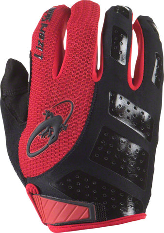 Lizard Skins Monitor SL Gloves - Jet Black/Crimson Full Finger Small