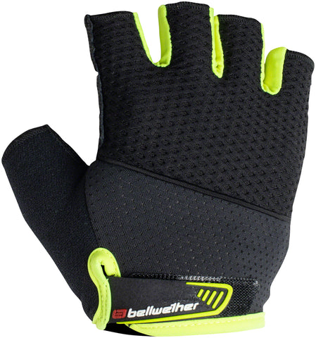 Bellwether Gel Supreme Gloves - Hi-Vis Yellow Short Finger Men's Large