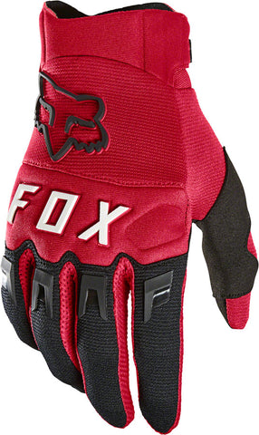 Fox Racing Dirtpaw Gloves Flame Red Full Finger Men's