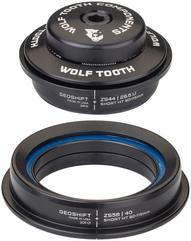 Wolf Tooth GeoShift Performance Angle Headset - ZS44/ZS56 Black Short
