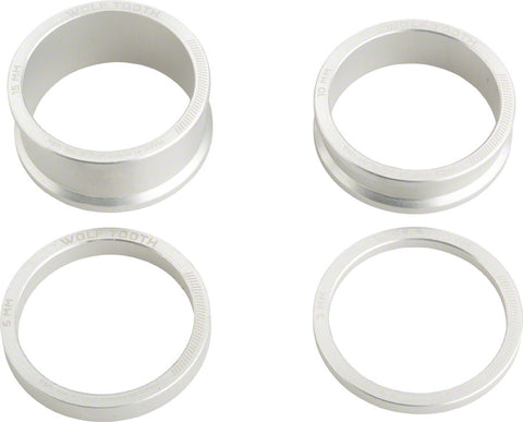 Wolf Tooth Headset Spacer Kit 3 5 10 15mm Silver