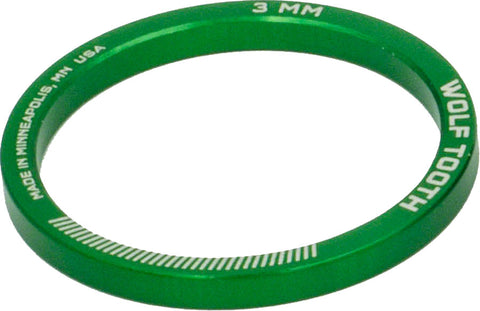 Wolf Tooth Headset Spacer 5 Pack 3mm Green