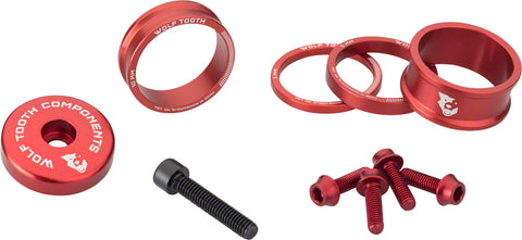 Wolf Tooth BlingKit Headset Spacer Kit 3 510 15mm Red