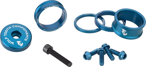 Wolf Tooth BlingKit Headset Spacer Kit 3 510 15mm Blue