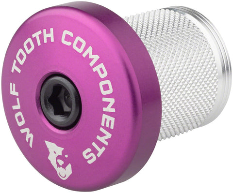 Wolf Tooth Compression Plug with Integrated Spacer Stem Cap Purple