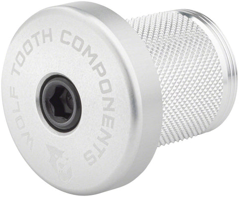 Wolf Tooth Compression Plug with Integrated Spacer Stem Cap Silver