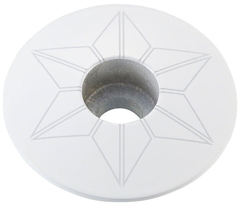 Supacaz Star Capz Powder Coated Top Cap White