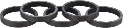 WHISKY 5mm UD Carbon Spacer Matte Black 5pack