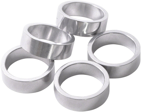 Wheels Manufacturing 10mm 1 Headset Spacer Silver Bag/5