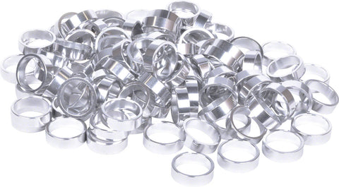 Wheels Manufacturing Bulk Headset Spacers 11/8 x 10mm Silver Bag of 100