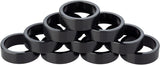 Problem Solvers Headset Stack Spacer 28.6 10mm Aluminum Black Bag of 10