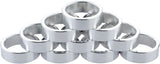 Problem Solvers Headset Stack Spacer 25.4 10mm Aluminum Silver Bag of 10